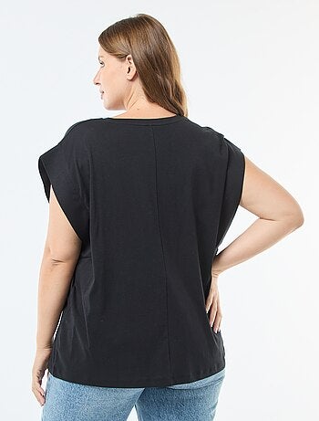 Tee-shirt large avec strass