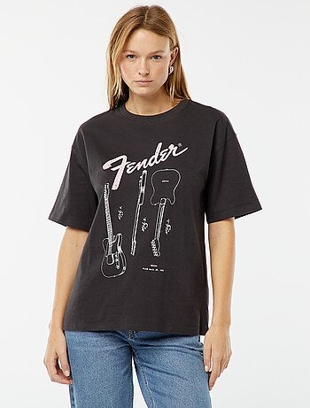Tee-shirt large imprimé 'Fender'