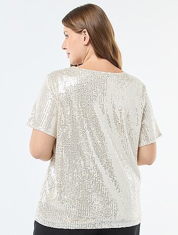 Tee-shirt manches courtes à sequins