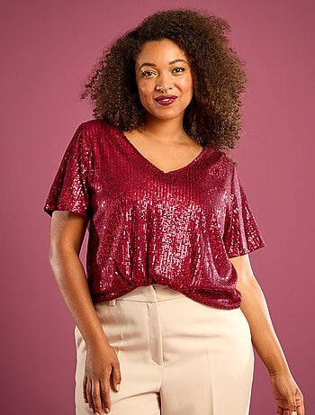 Tee-shirt manches courtes à sequins
