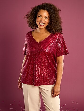 Tee-shirt manches courtes à sequins