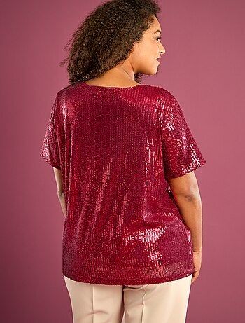 Tee-shirt manches courtes à sequins