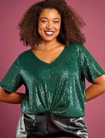 Tee-shirt manches courtes à sequins