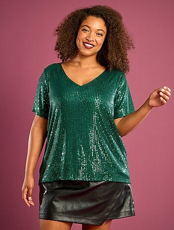 Tee-shirt manches courtes à sequins