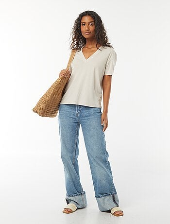 Tee-shirt manches courtes avec encolure en V