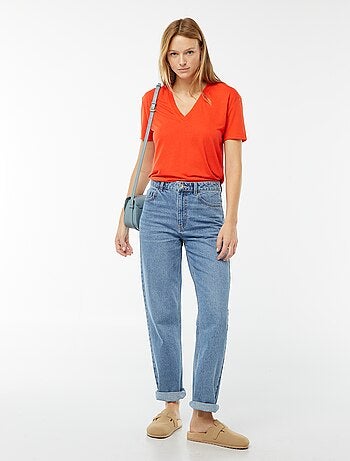 Tee-shirt manches courtes avec encolure en V