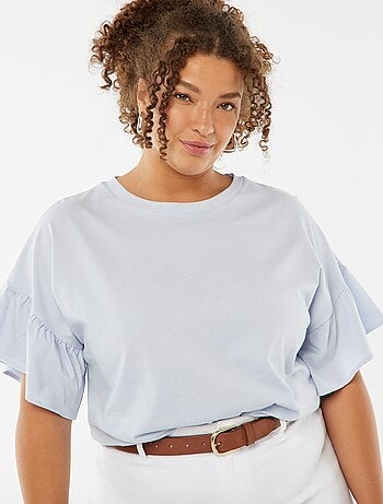 Tee-shirt manches courtes volantées