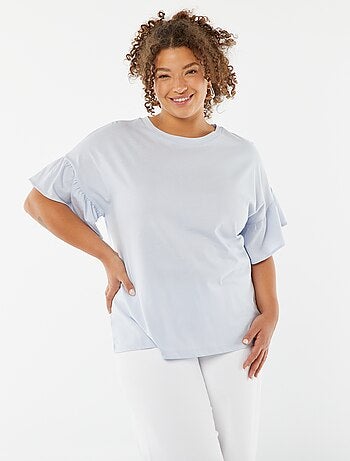 Tee-shirt manches courtes volantées