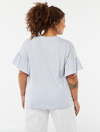 Tee-shirt manches courtes volantées