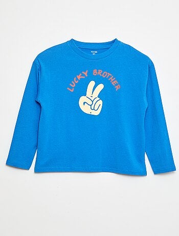 Tee-shirt manches longues imprimé 'brother'