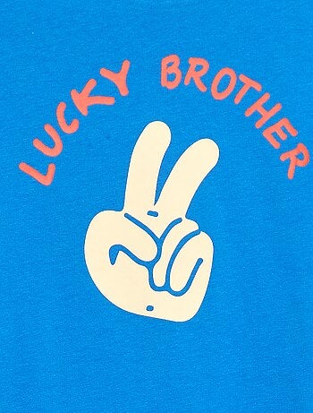 Tee-shirt manches longues imprimé 'brother'