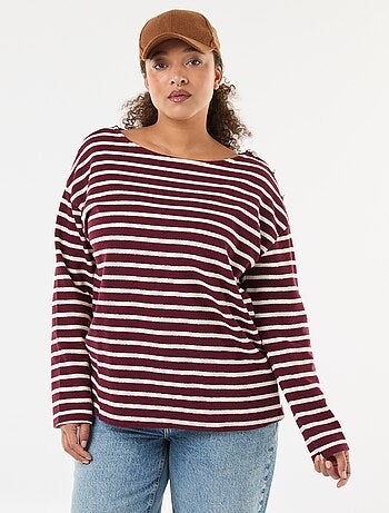 Tee-shirt marinière col bateau
