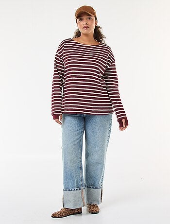 Tee-shirt marinière col bateau