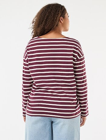 Tee-shirt marinière oversize