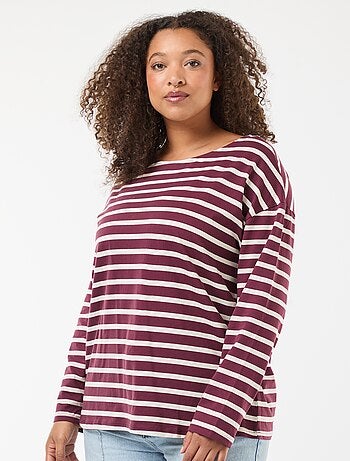Tee-shirt marinière oversize