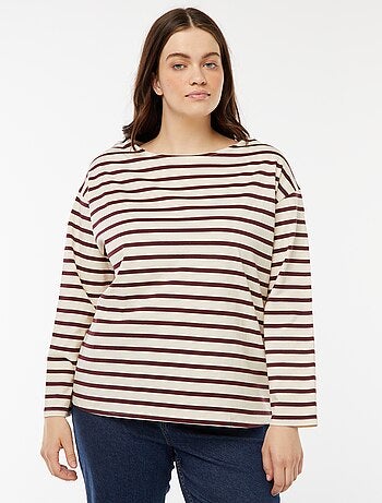Tee-shirt marinière oversize