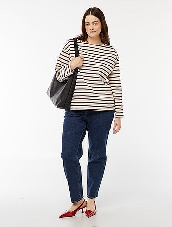 Tee-shirt marinière oversize