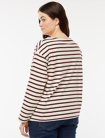 Tee-shirt marinière oversize
