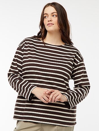Tee-shirt marinière oversize