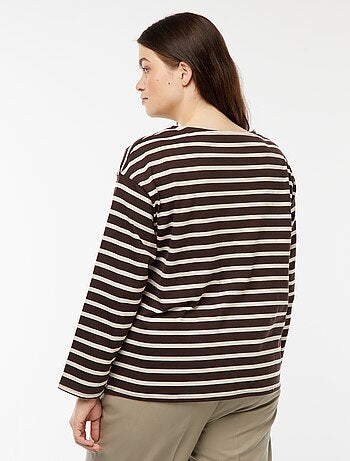 Tee-shirt marinière oversize