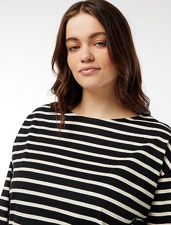 Tee-shirt marinière oversize