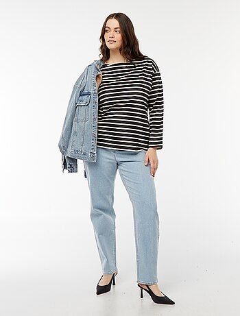 Tee-shirt marinière oversize