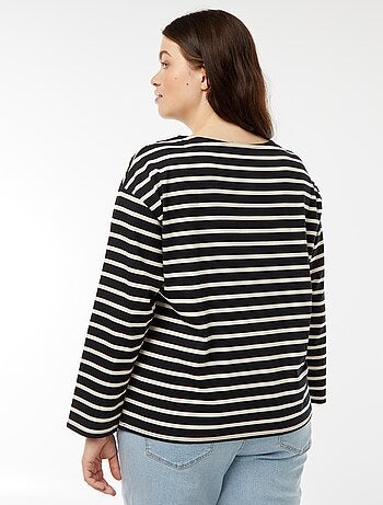 Tee-shirt marinière oversize