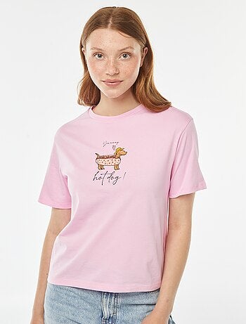 Tee-shirt oversize avec print devant