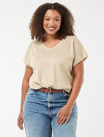 Tee-shirt pailleté 'Only Carmakoma'