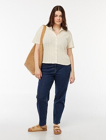 Tee-shirt style gilet en maille crochet