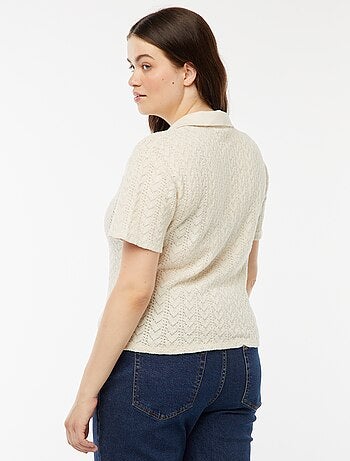 Tee-shirt style gilet en maille crochet