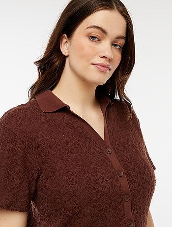 Tee-shirt style gilet en maille crochet