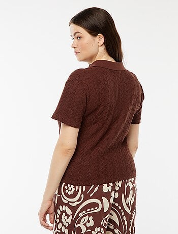 Tee-shirt style gilet en maille crochet