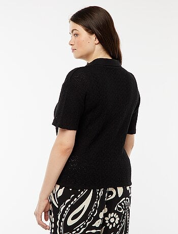 Tee-shirt style gilet en maille crochet