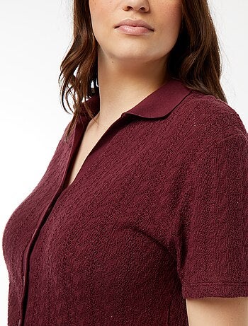 Tee-shirt style gilet en maille crochet