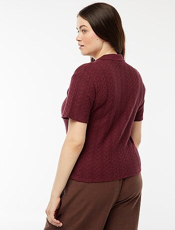 Tee-shirt style gilet en maille crochet