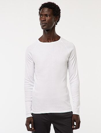 Tee-shirts basiques unis à manches longues