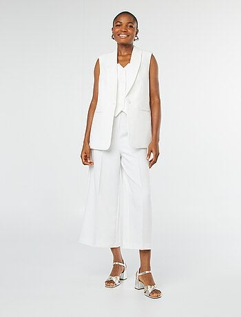 Top bustier boutonné