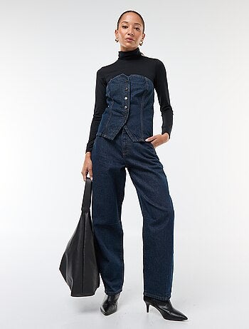 Top bustier en denim