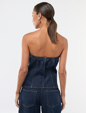 Top bustier en denim