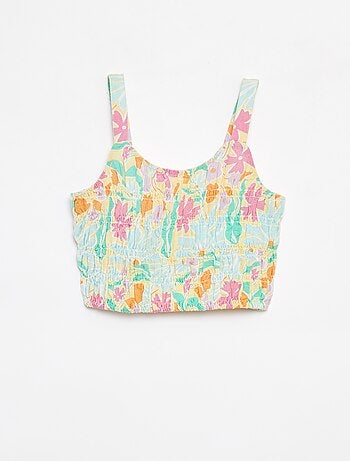 Top cropped à bretelles