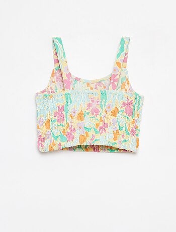 Top cropped à bretelles