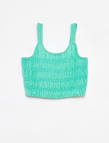 Top cropped à bretelles