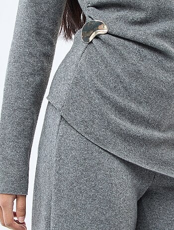 Top en maille asymétrique