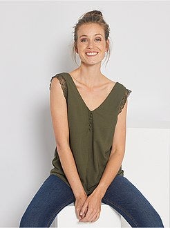 Top lingerie détails dentelle - Kiabi