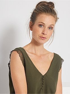 Top lingerie détails dentelle - Kiabi