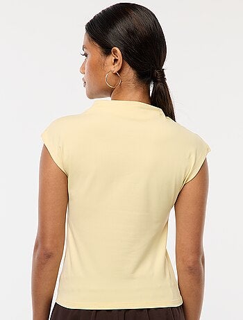 Top sans manches avec col montant