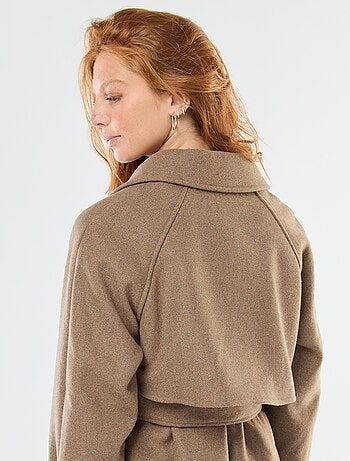 Trench façon lainage avec ceinture à la taille