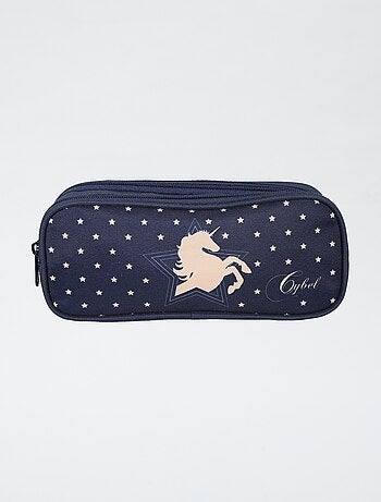 Trousse à double compartiment Licorne