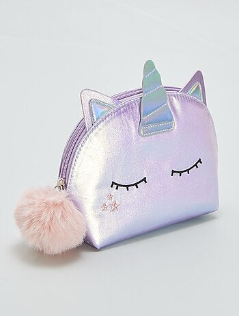 Trousse de rangement 'Licorne' irisée
